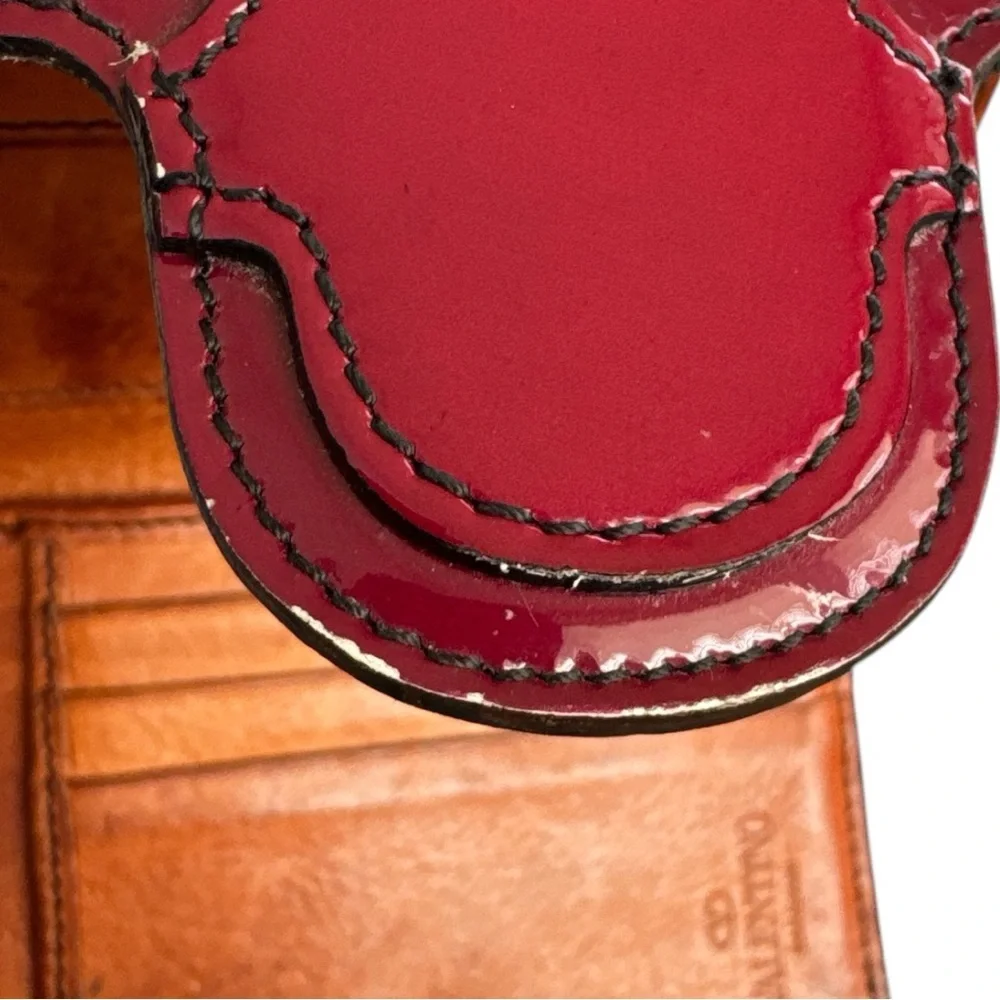 Valentino Garavani Red Patent Leather Wallet